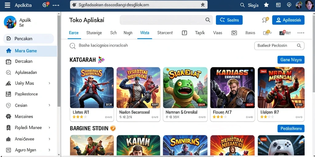 Tampilan antarmuka utama yang menarik dan informatif.