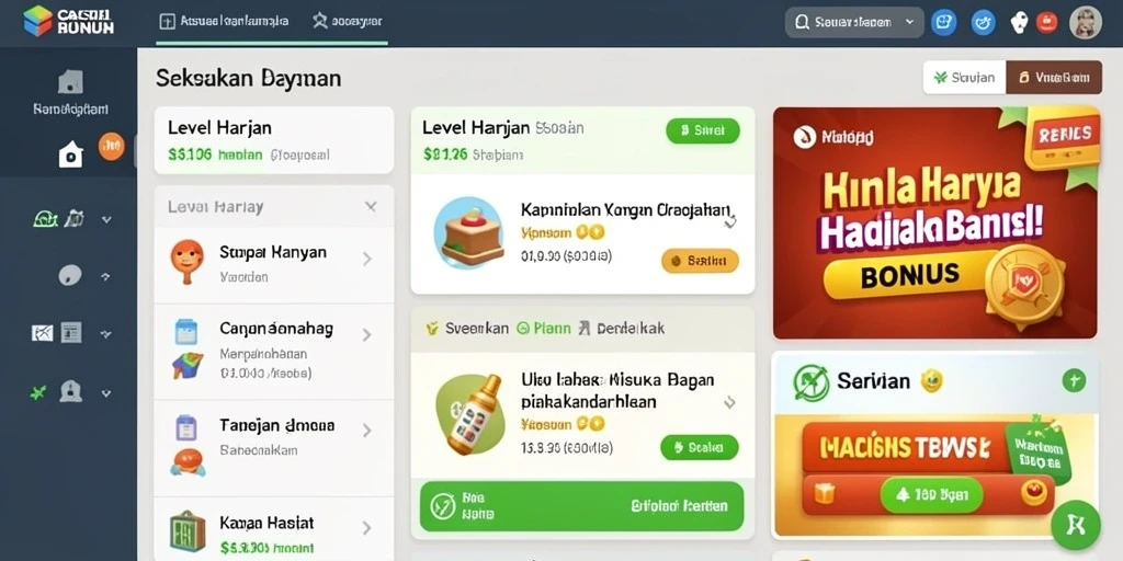 Tampilan antarmuka yang menarik dan user-friendly.