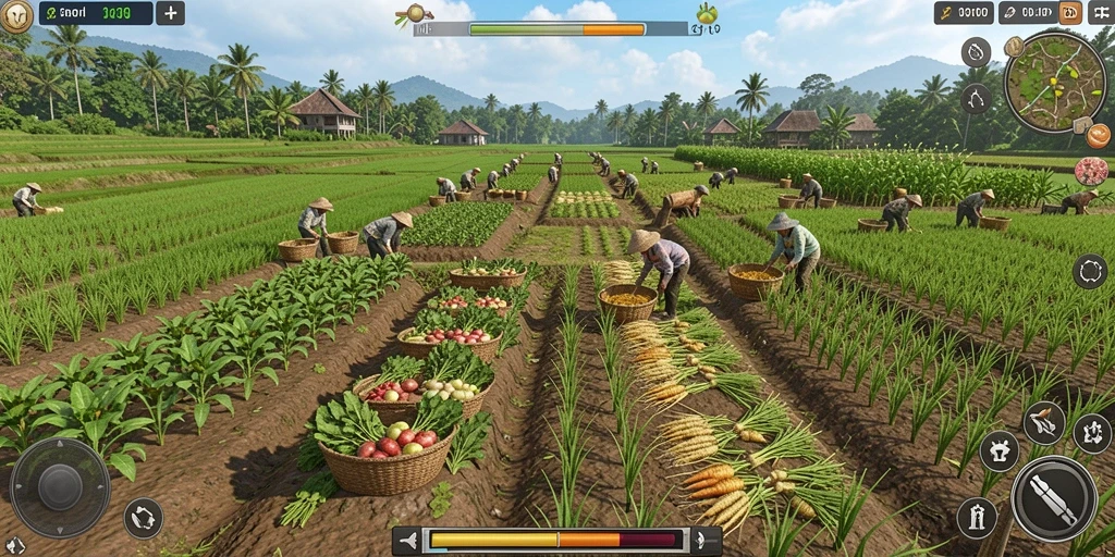 Screenshot yang menunjukkan level permainan penuh tantangan.